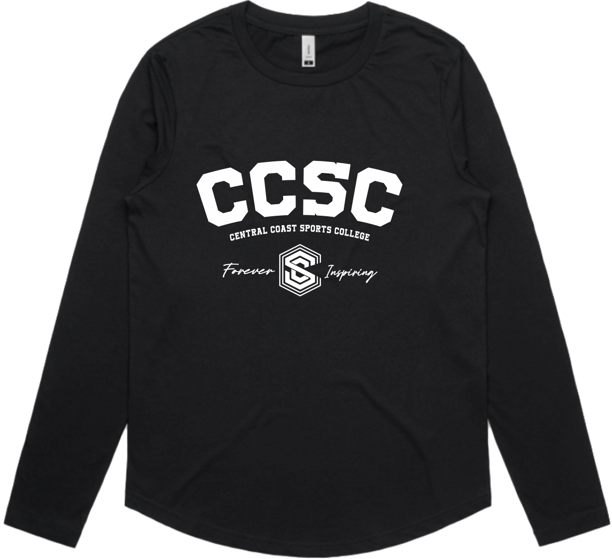 CCSC Varsity | Long Sleeve Cotton Tee with Large Print
